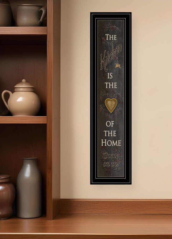Kitchen is the Heart of the Home 20 Black Framed Print Kitchen Wall Art HomeRoots
