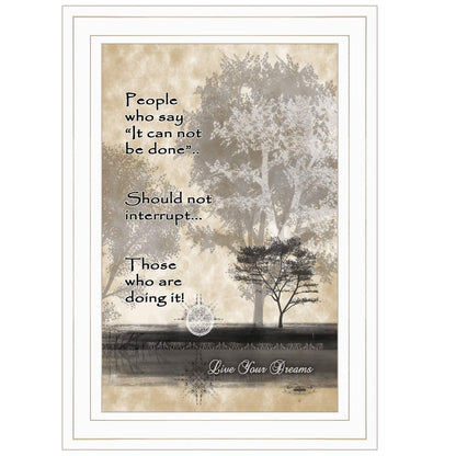 Live Your Dreams White Framed Print Wall Art HomeRoots