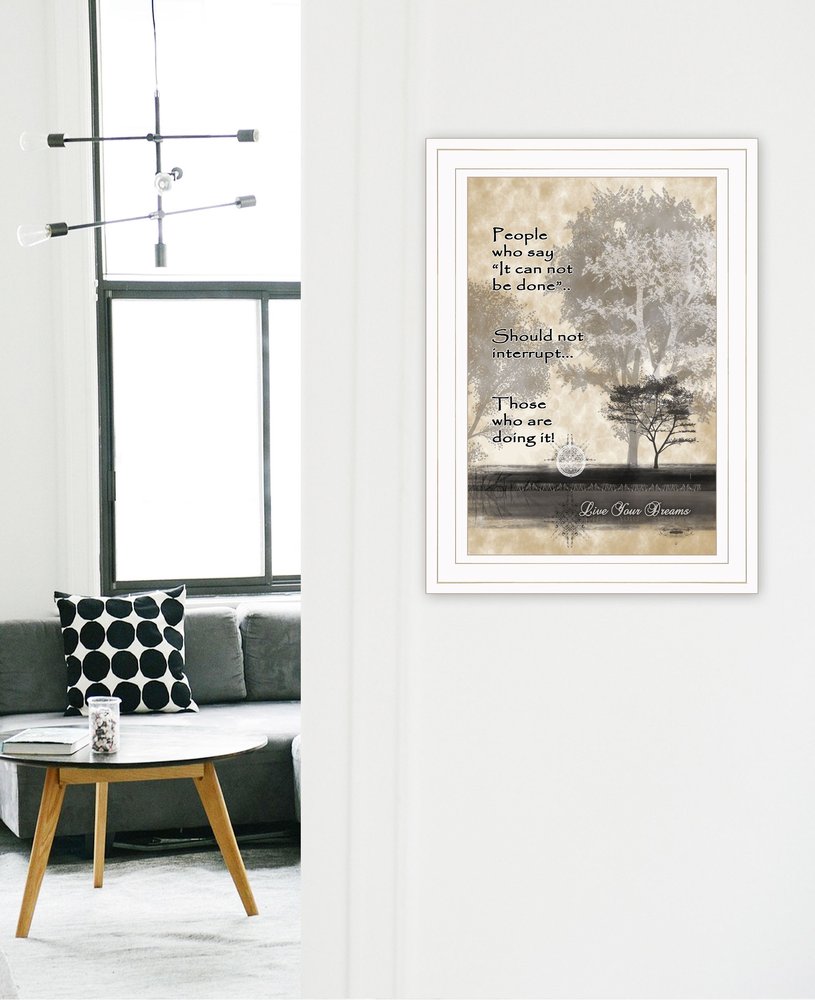 Live Your Dreams White Framed Print Wall Art HomeRoots