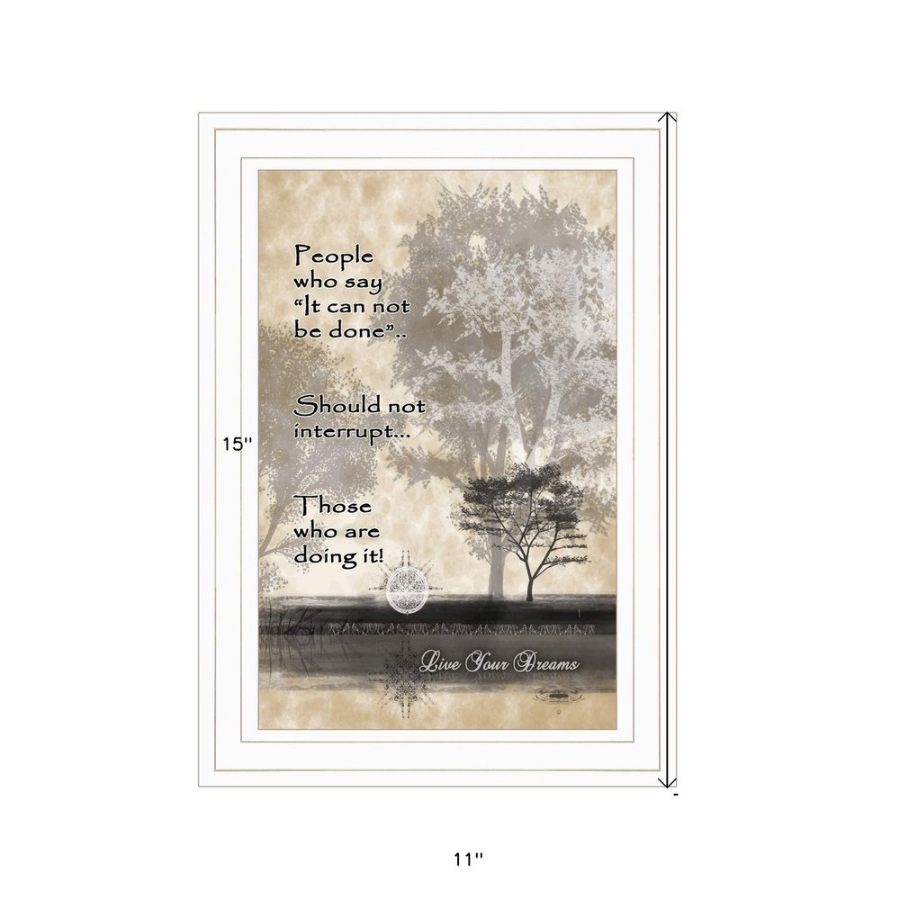 Live Your Dreams White Framed Print Wall Art HomeRoots