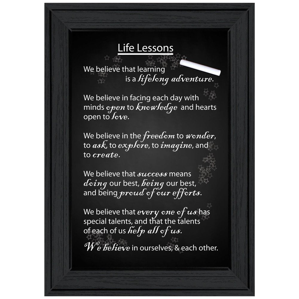 Life Lessons 1 Black Framed Print Wall Art HomeRoots