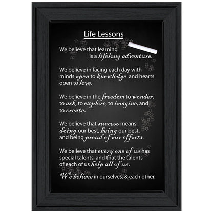 Life Lessons 1 Black Framed Print Wall Art HomeRoots