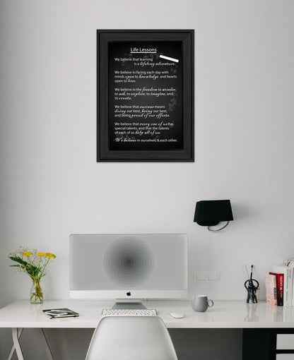 Life Lessons 1 Black Framed Print Wall Art HomeRoots