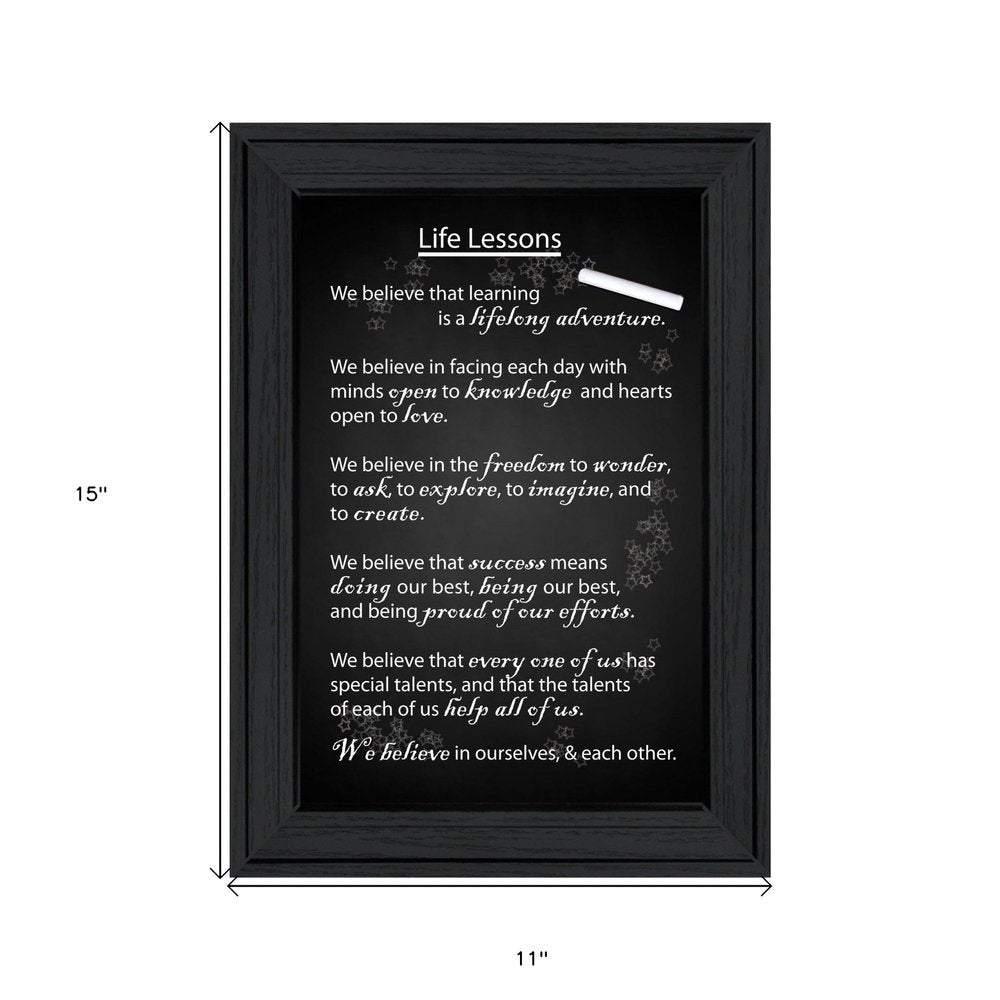 Life Lessons 1 Black Framed Print Wall Art HomeRoots