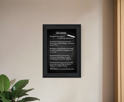 Life Lessons 1 Black Framed Print Wall Art HomeRoots