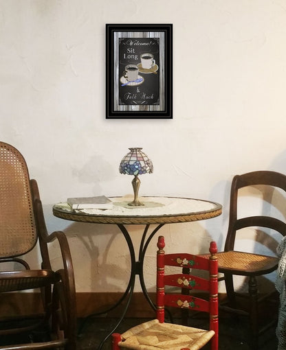 Sit Long Talk Much Chalkboard Framed 2 Black Framed Print Wall Art HomeRoots
