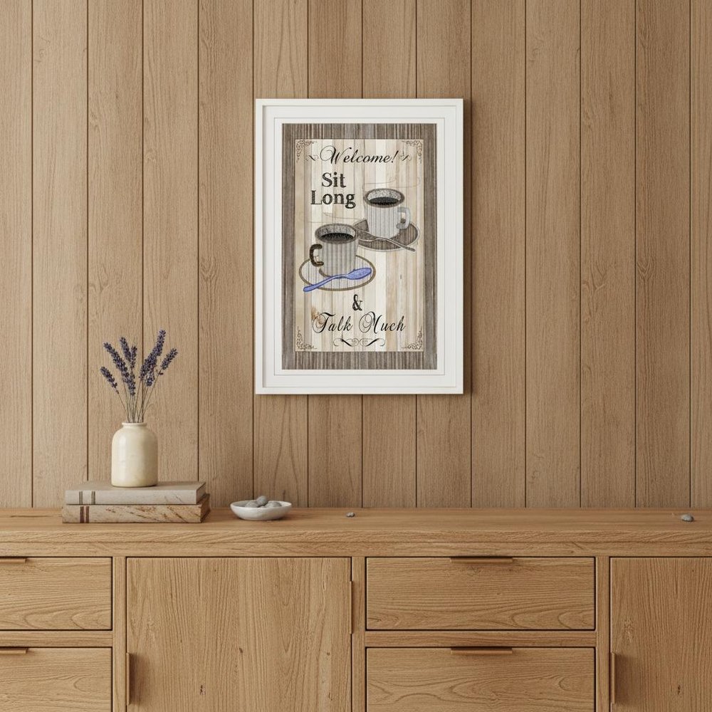 Sit Long Talk Much 1 White Framed Print Wall Art HomeRoots