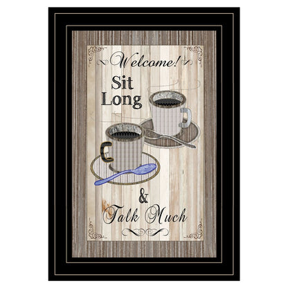 Sit Long Talk Much 2 Black Framed Print Wall Art HomeRoots