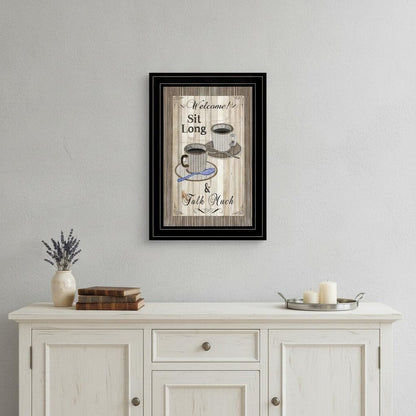 Sit Long Talk Much 2 Black Framed Print Wall Art HomeRoots