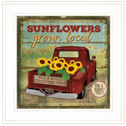 Sunflowers from the Farm 2 White Framed Print Wall Art HomeRoots