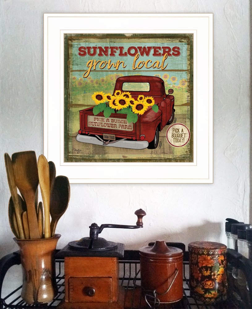 Sunflowers from the Farm 2 White Framed Print Wall Art HomeRoots