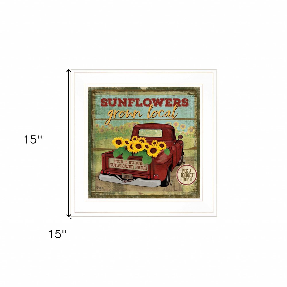 Sunflowers from the Farm 2 White Framed Print Wall Art HomeRoots
