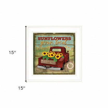 Sunflowers from the Farm 2 White Framed Print Wall Art HomeRoots