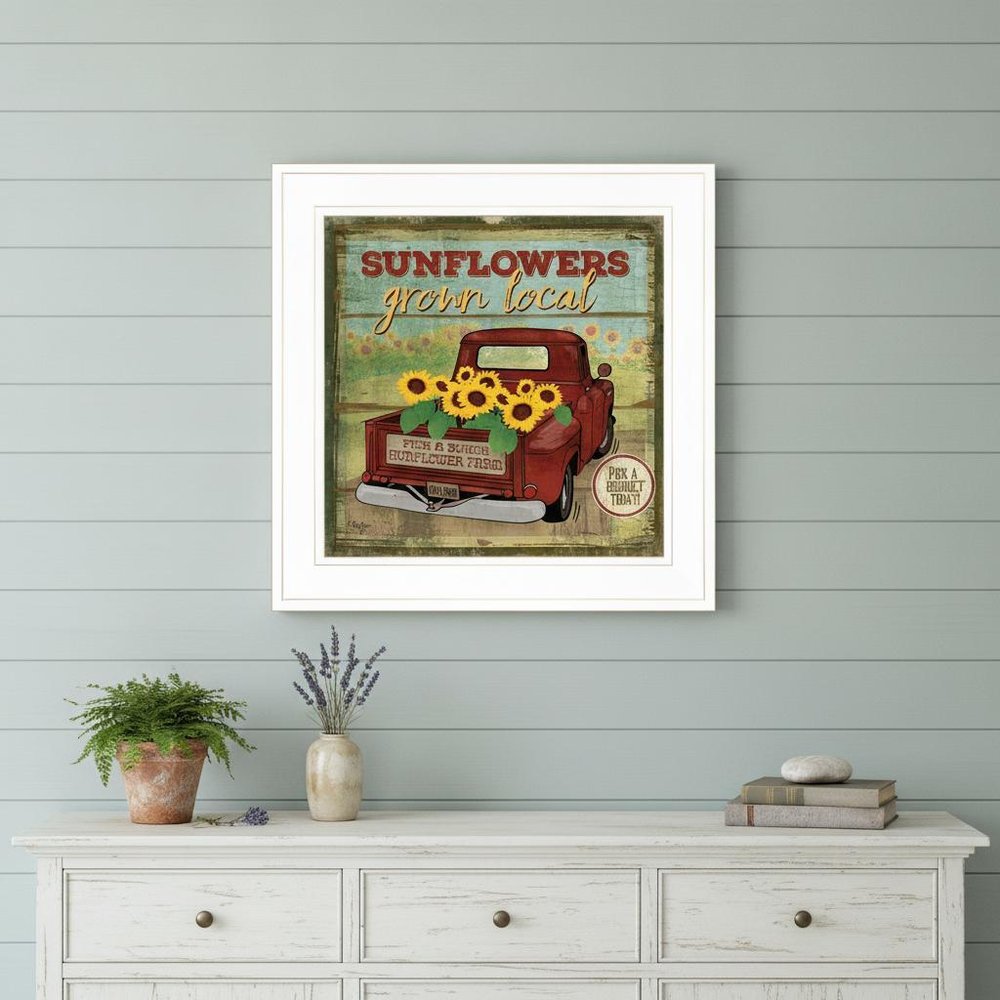Sunflowers from the Farm 2 White Framed Print Wall Art HomeRoots