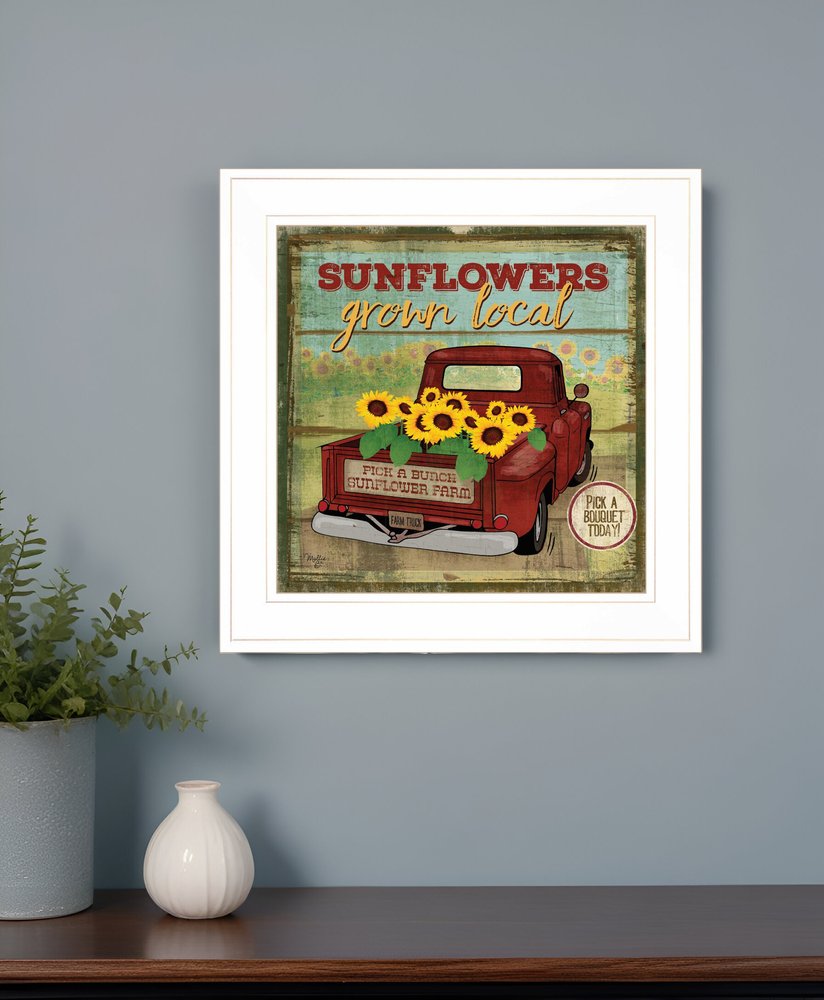 Sunflowers from the Farm 2 White Framed Print Wall Art HomeRoots