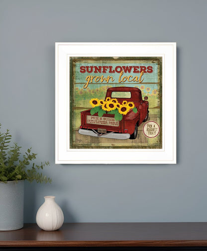 Sunflowers from the Farm 2 White Framed Print Wall Art HomeRoots