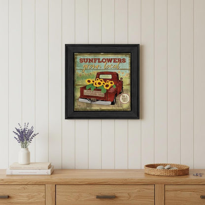 Sunflowers from the Farm 3 Black Framed Print Wall Art HomeRoots