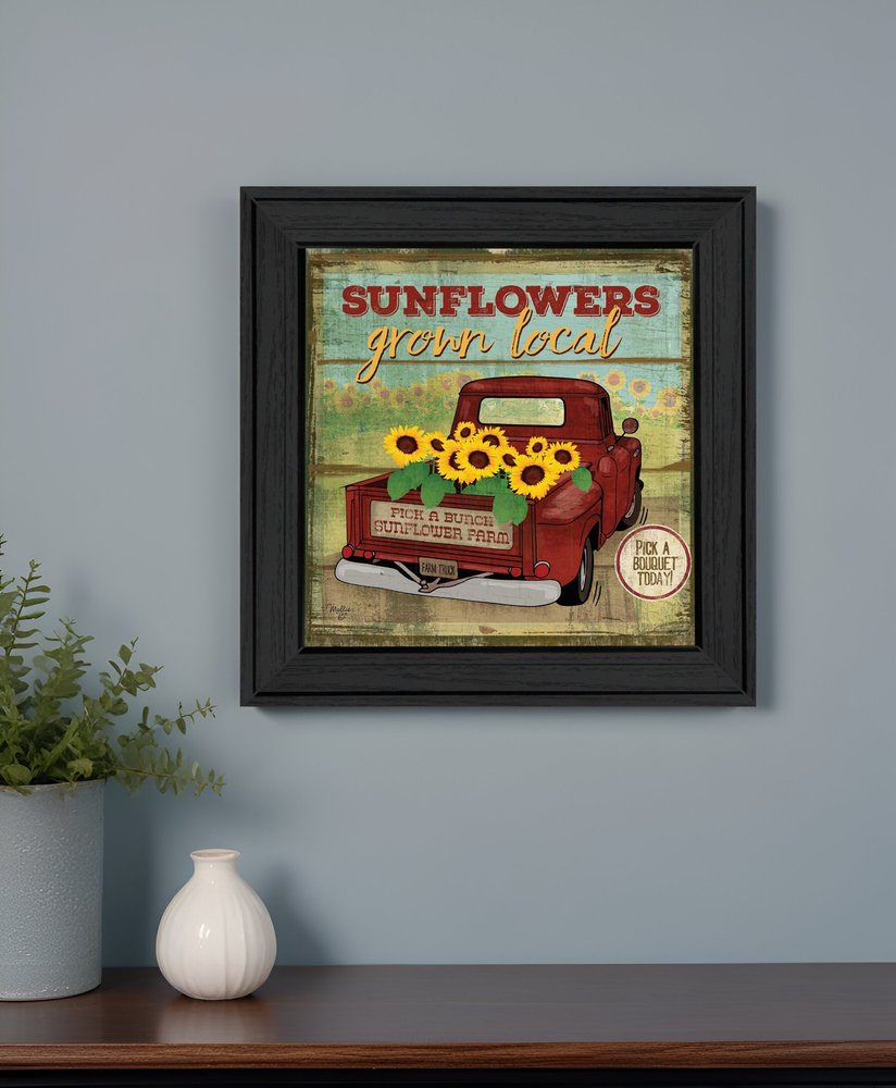 Sunflowers from the Farm 3 Black Framed Print Wall Art HomeRoots