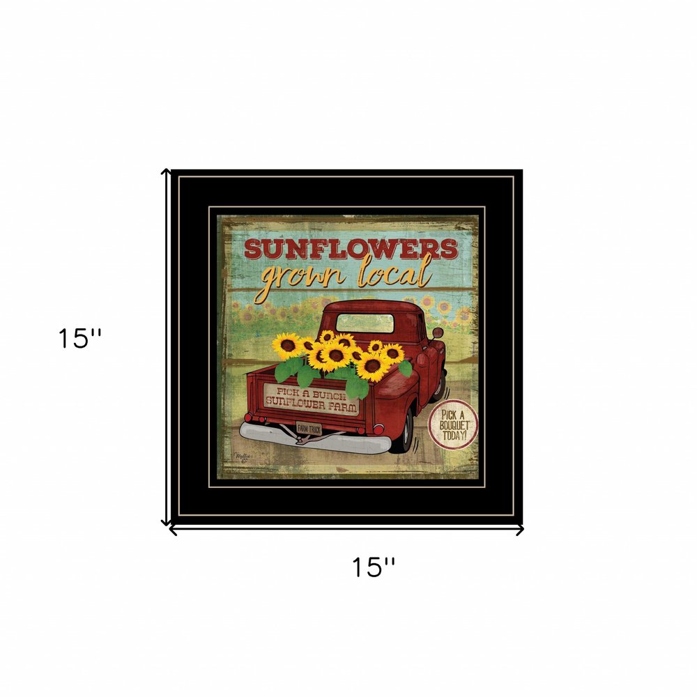 Sunflowers from the Farm 4 Black Framed Print Wall Art HomeRoots