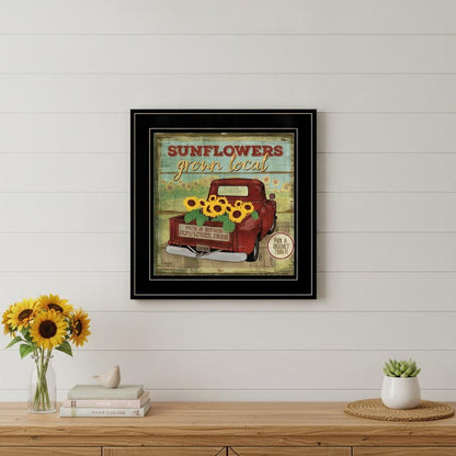 Sunflowers from the Farm 4 Black Framed Print Wall Art HomeRoots