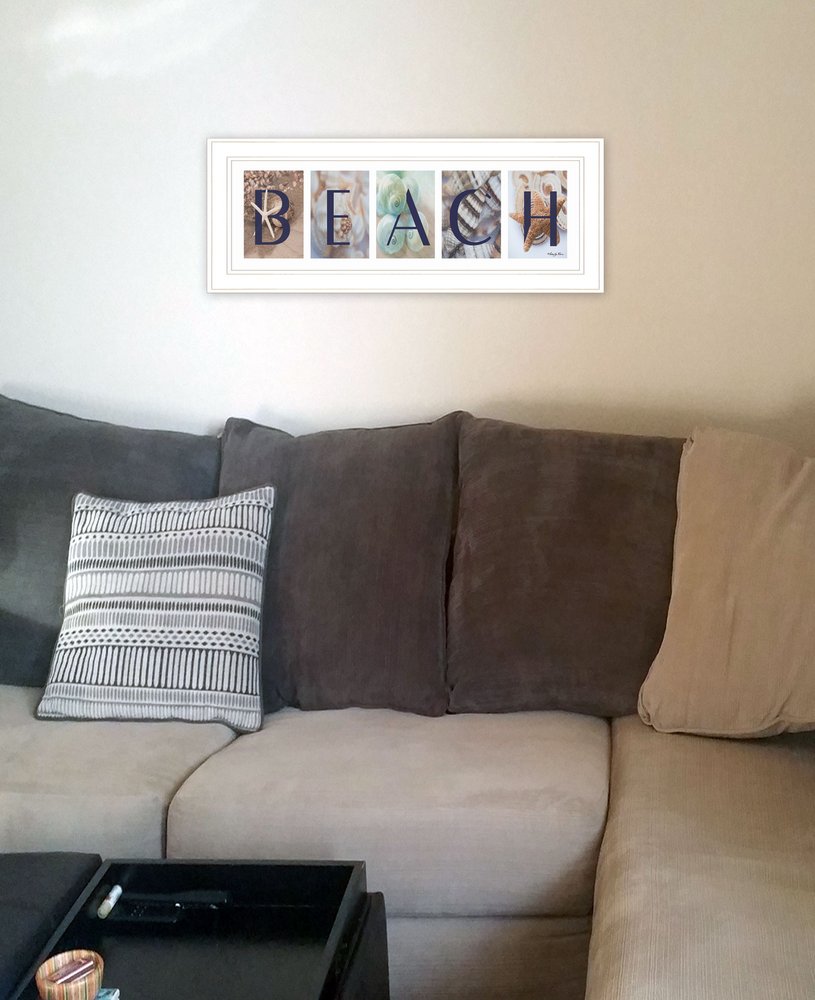 Beach 1 White Framed Print Wall Art HomeRoots