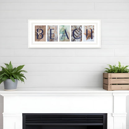 Beach 1 White Framed Print Wall Art HomeRoots