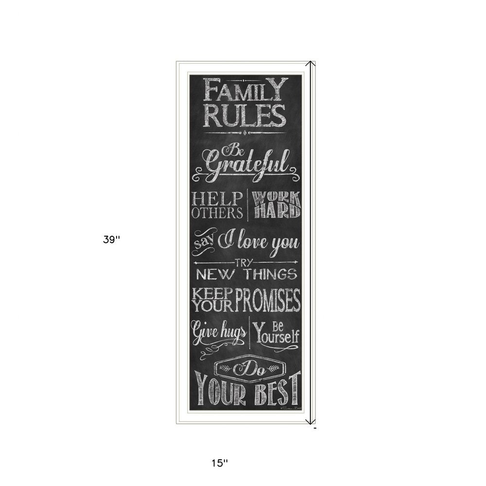 Family Rules 2 White Framed Print Wall Art HomeRoots