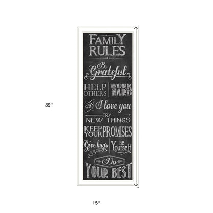 Family Rules 2 White Framed Print Wall Art HomeRoots