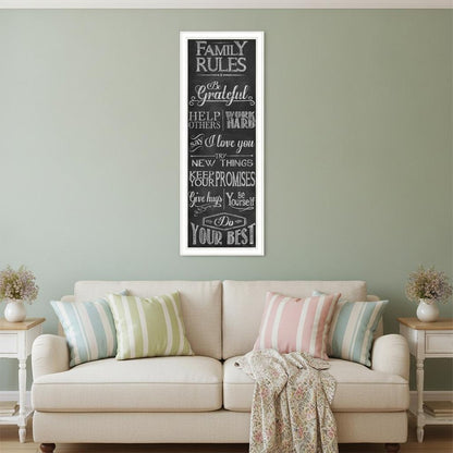 Family Rules 2 White Framed Print Wall Art HomeRoots