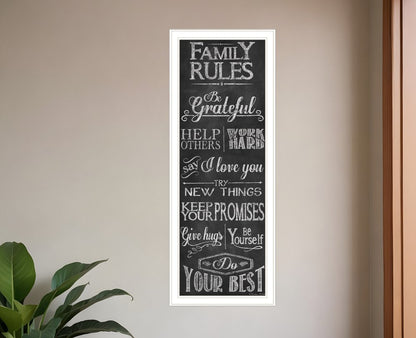 Family Rules 2 White Framed Print Wall Art HomeRoots