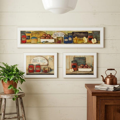 Set Of Three Country Kitchen 1 White Framed Print Kitchen Wall Art HomeRoots