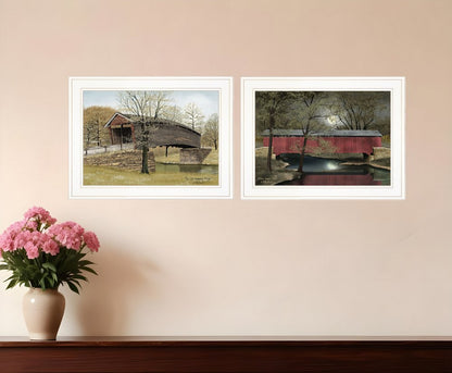 Set Of Two Bridges of 1 White Framed Print Wall Art HomeRoots