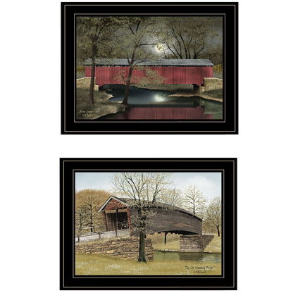 Set Of Two Bridges of 2 Black Framed Print Wall Art HomeRoots