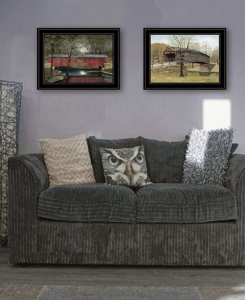 Set Of Two Bridges of 2 Black Framed Print Wall Art HomeRoots