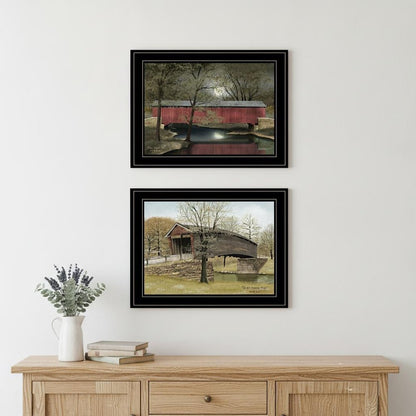Set Of Two Bridges of 2 Black Framed Print Wall Art HomeRoots