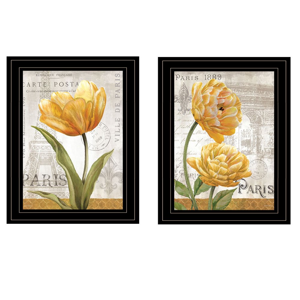 Set Of Two Paris 2 Black Framed Print Wall Art HomeRoots
