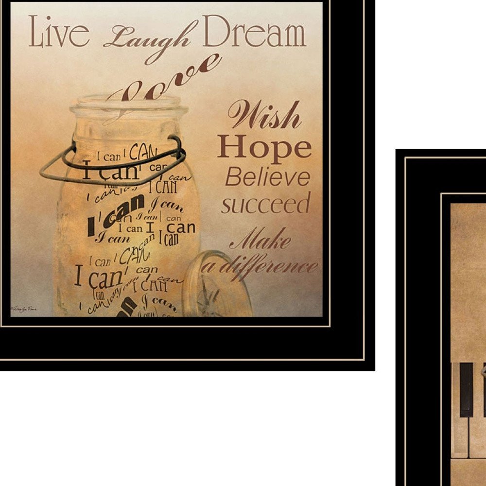 Set Of Two Music 2 Black Framed Print Wall Art HomeRoots