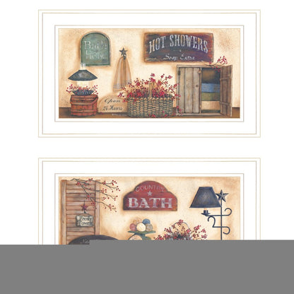 Set Of Two Bath 2 White Framed Print Bathroom Wall Art HomeRoots