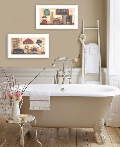 Set Of Two Bath 2 White Framed Print Bathroom Wall Art HomeRoots
