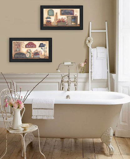 Set Of Two Bath 3 Black Framed Print Bathroom Wall Art HomeRoots