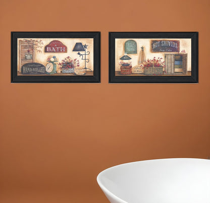 Set Of Two Bath 3 Black Framed Print Bathroom Wall Art HomeRoots