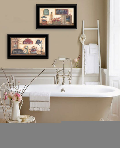Set Of Two Bath 4 Black Framed Print Bathroom Wall Art HomeRoots
