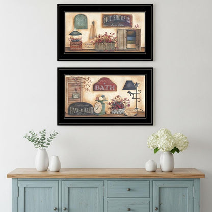 Set Of Two Bath 4 Black Framed Print Bathroom Wall Art HomeRoots
