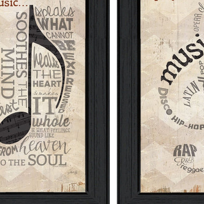 Set Of Two Music 8 Black Framed Print Wall Art HomeRoots