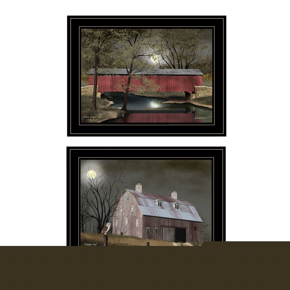 Midnight Moon Black Framed Print Wall Art HomeRoots