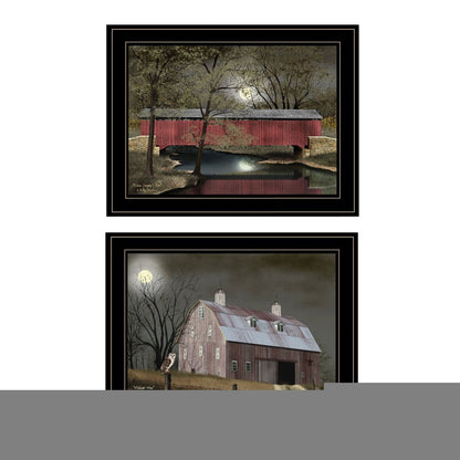 Midnight Moon Black Framed Print Wall Art HomeRoots