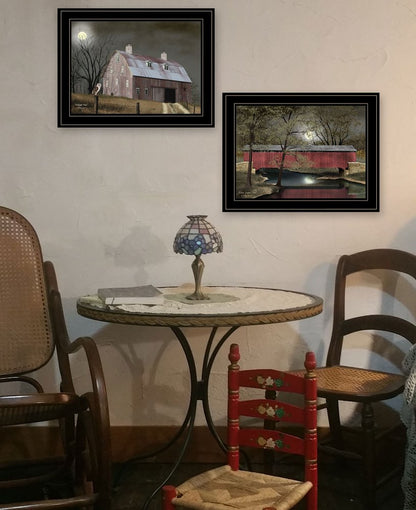 Midnight Moon Black Framed Print Wall Art HomeRoots