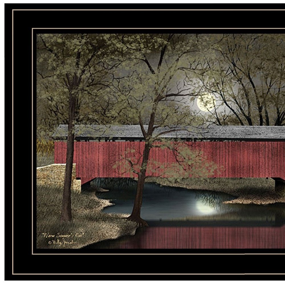 Midnight Moon Black Framed Print Wall Art HomeRoots