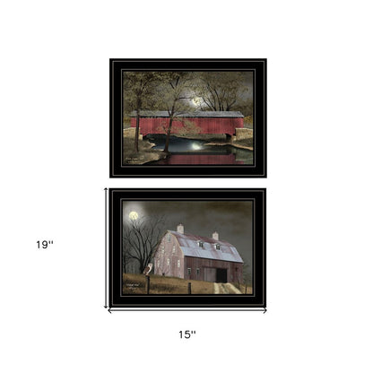 Midnight Moon Black Framed Print Wall Art HomeRoots