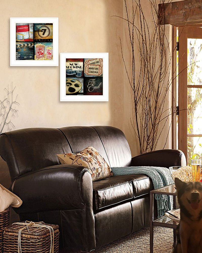 Set Of Two At The Movies 1 White Framed Print Wall Art HomeRoots